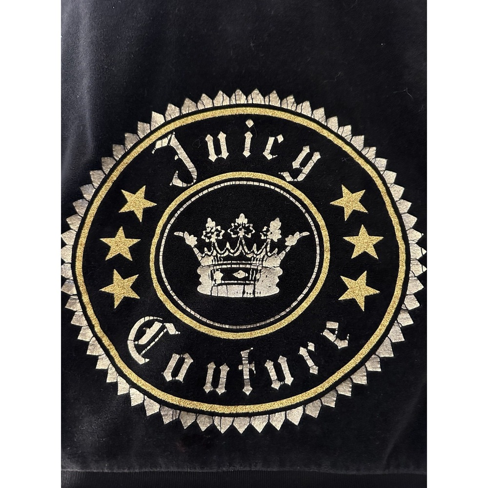 Y2K Juicy Couture Velour Full Zip Jacket Hood Womens S Crown Medallion J‎ Zipper